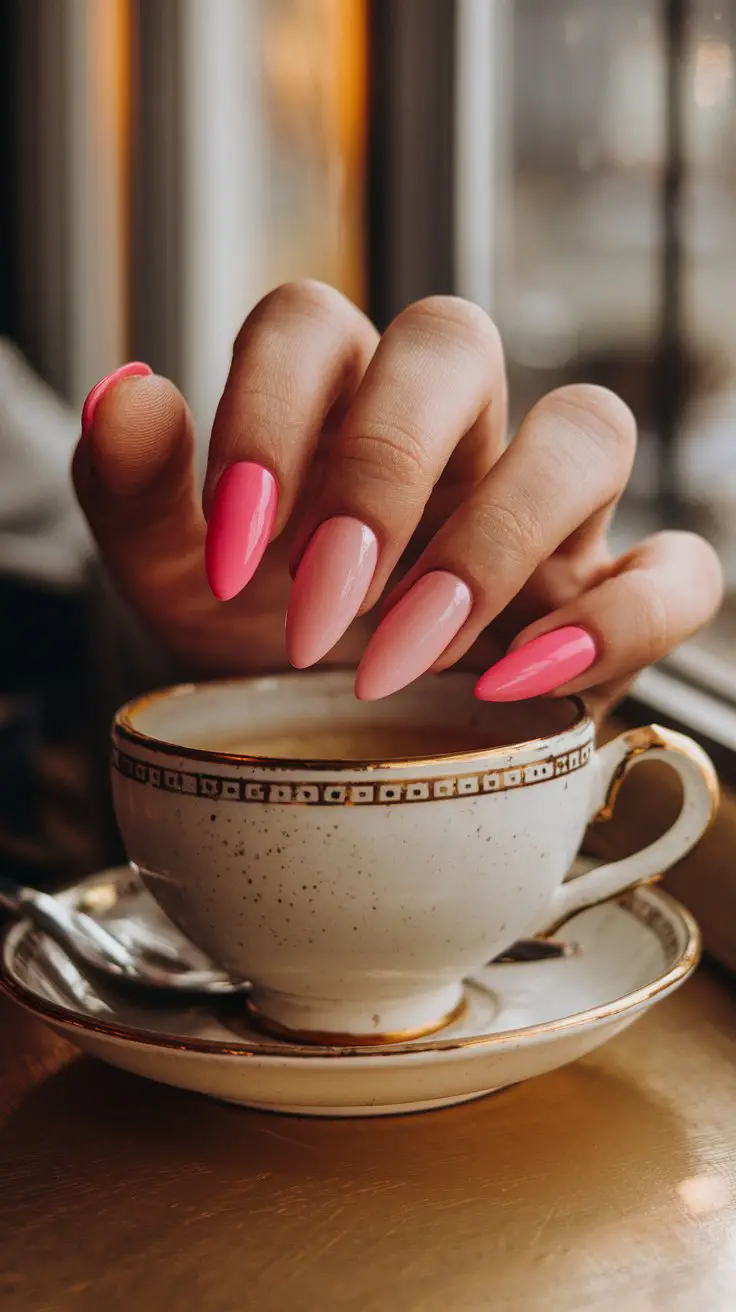 Classic Orange-to-Pink Fade (That Screams “Golden Hour Goddess”)