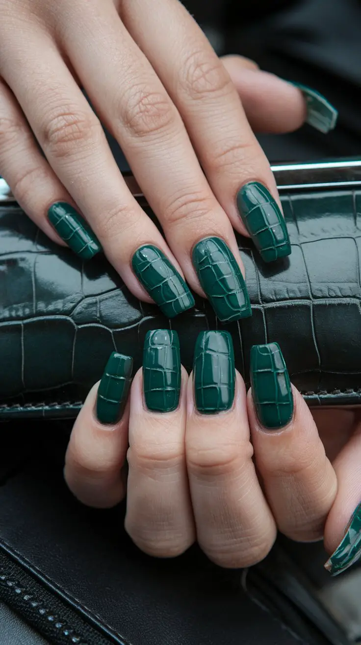 Crocodile Texture Dark Green (That Brings The Danger)