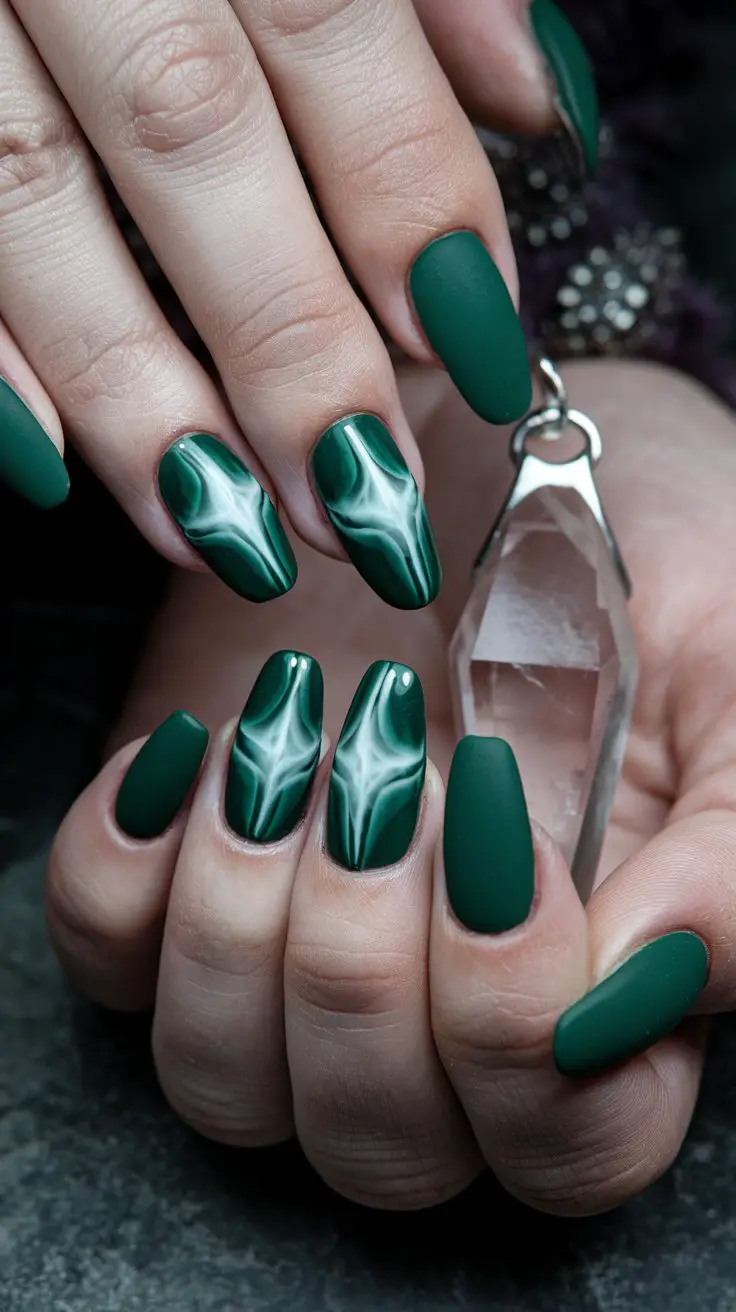 Forest Green Aura Nails (That Make You Look Spiritually Advanced)