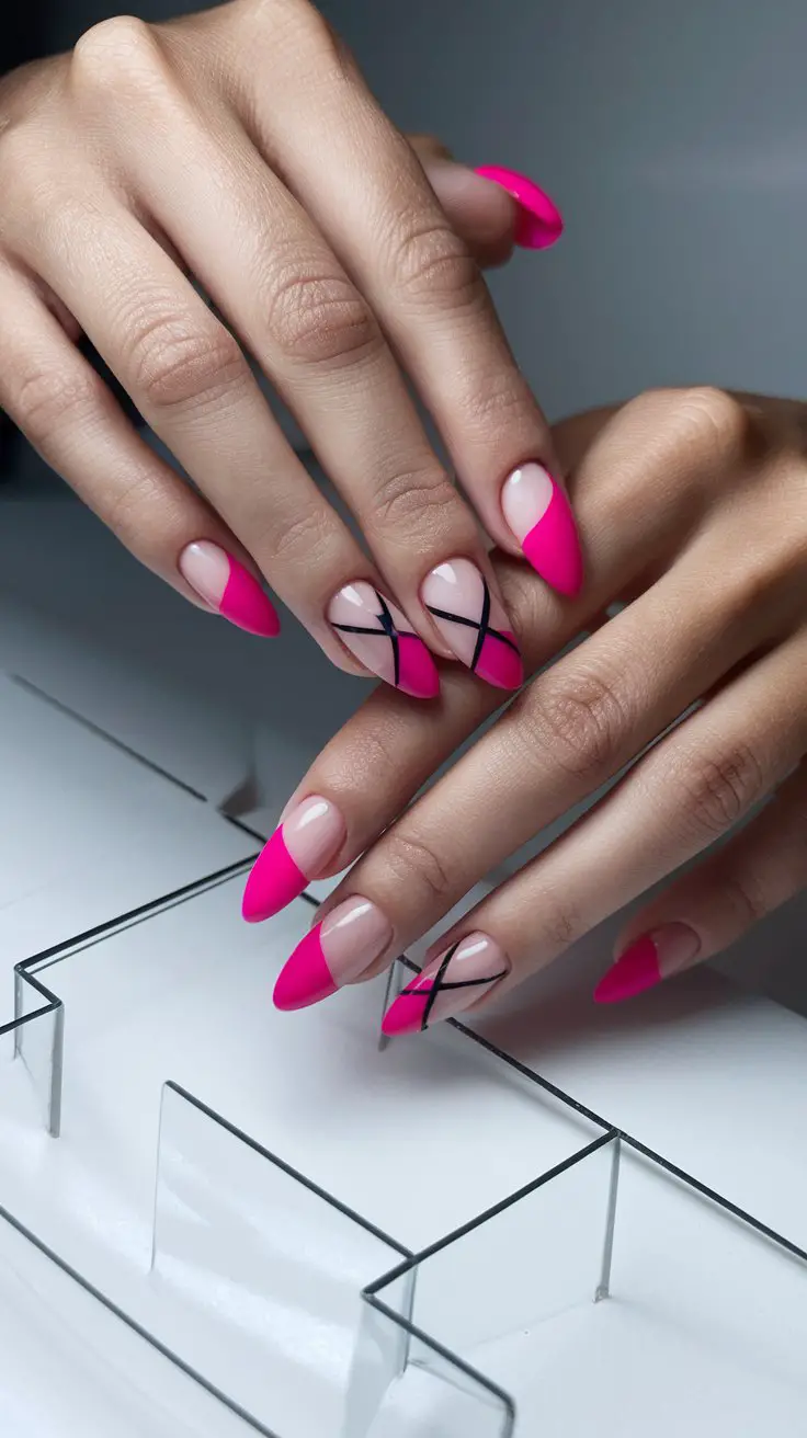 Hot Pink Negative Space (That’s Giving Minimalist Chic)