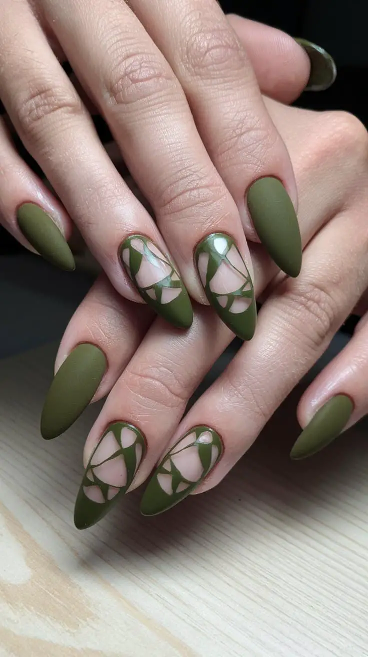 Olive Green with Negative Space (That Shows You Know What’s Up)
