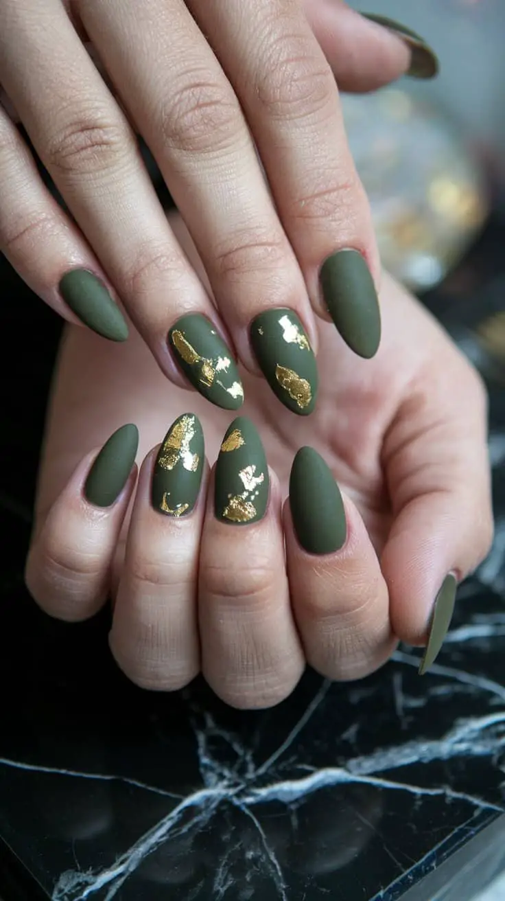 Olive and Gold Foil Accents (That Make Your Hands Look Expensive)