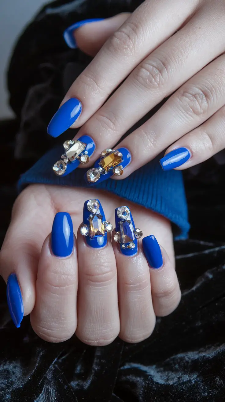 Royal Blue Crystals and Gems (That Turn Your Hands Into Jewelry)