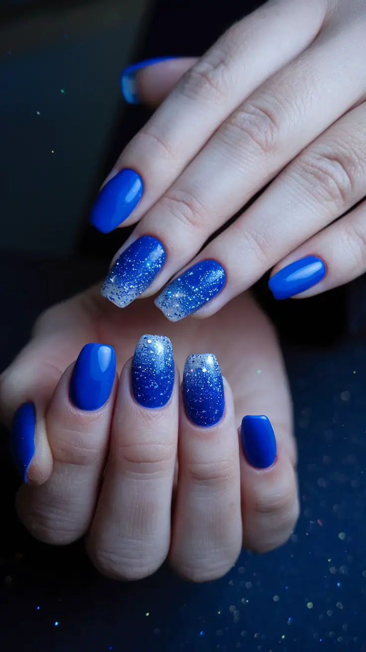 Royal Blue Glitter Gradient (That Puts the Night Sky to Shame)