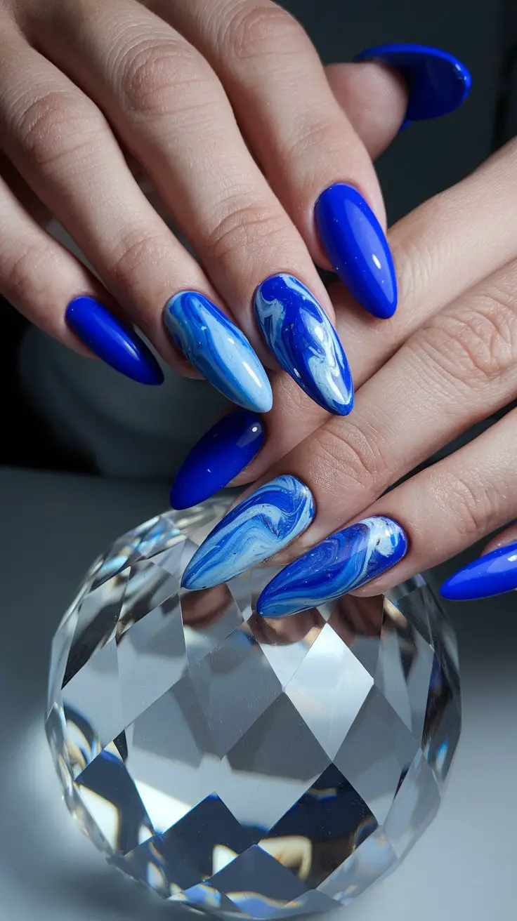 Royal Blue Marble Effect (That’s Literally Hypnotic)