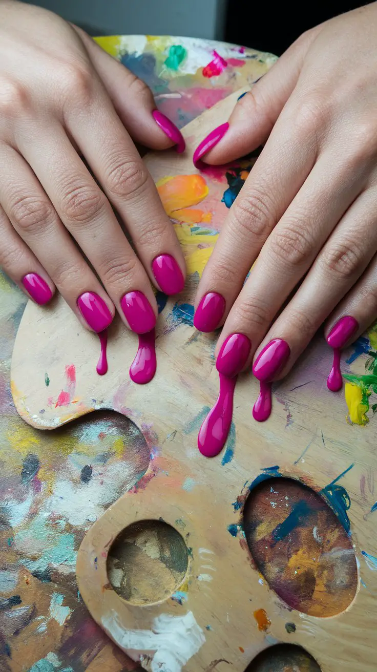 Bright Magenta Drip Effect (That Looks Like Liquid Confidence)