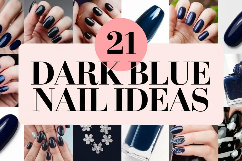 Dark Blue Nail Ideas