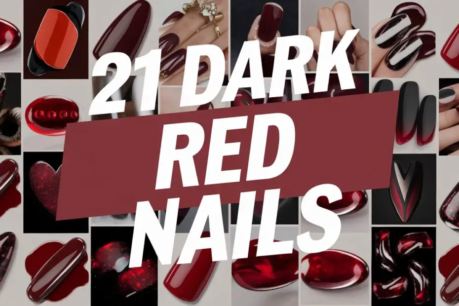 Dark Red Nails