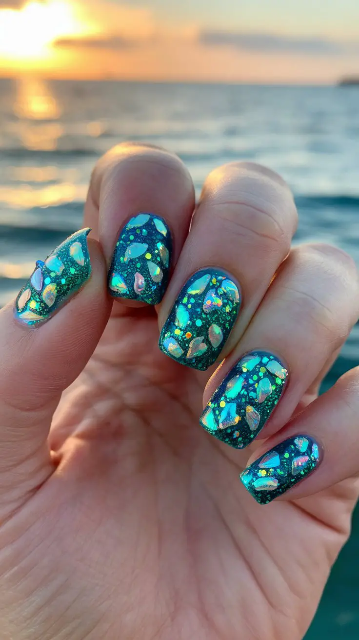 Electric Teal Glitter Bomb (That Literally Sparkles From Another Dimension)