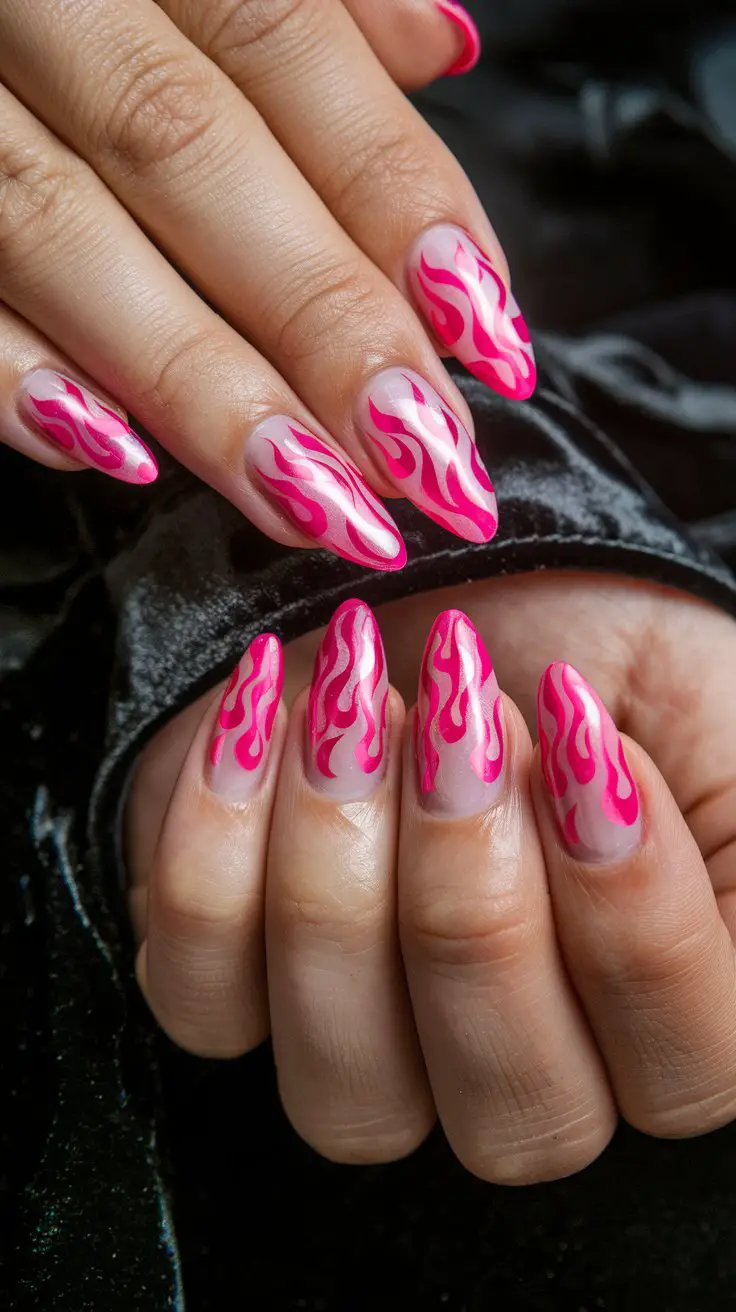 Hot Pink Holographic Flames (That Scream I'm That Girl)