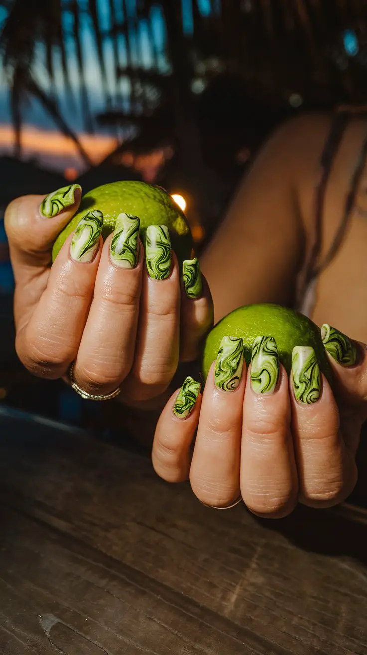 Lime Green Marble Swirl (For When You Want to Be Extra AF)