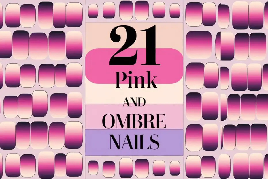 Pink and Purple Ombre Nail Designs