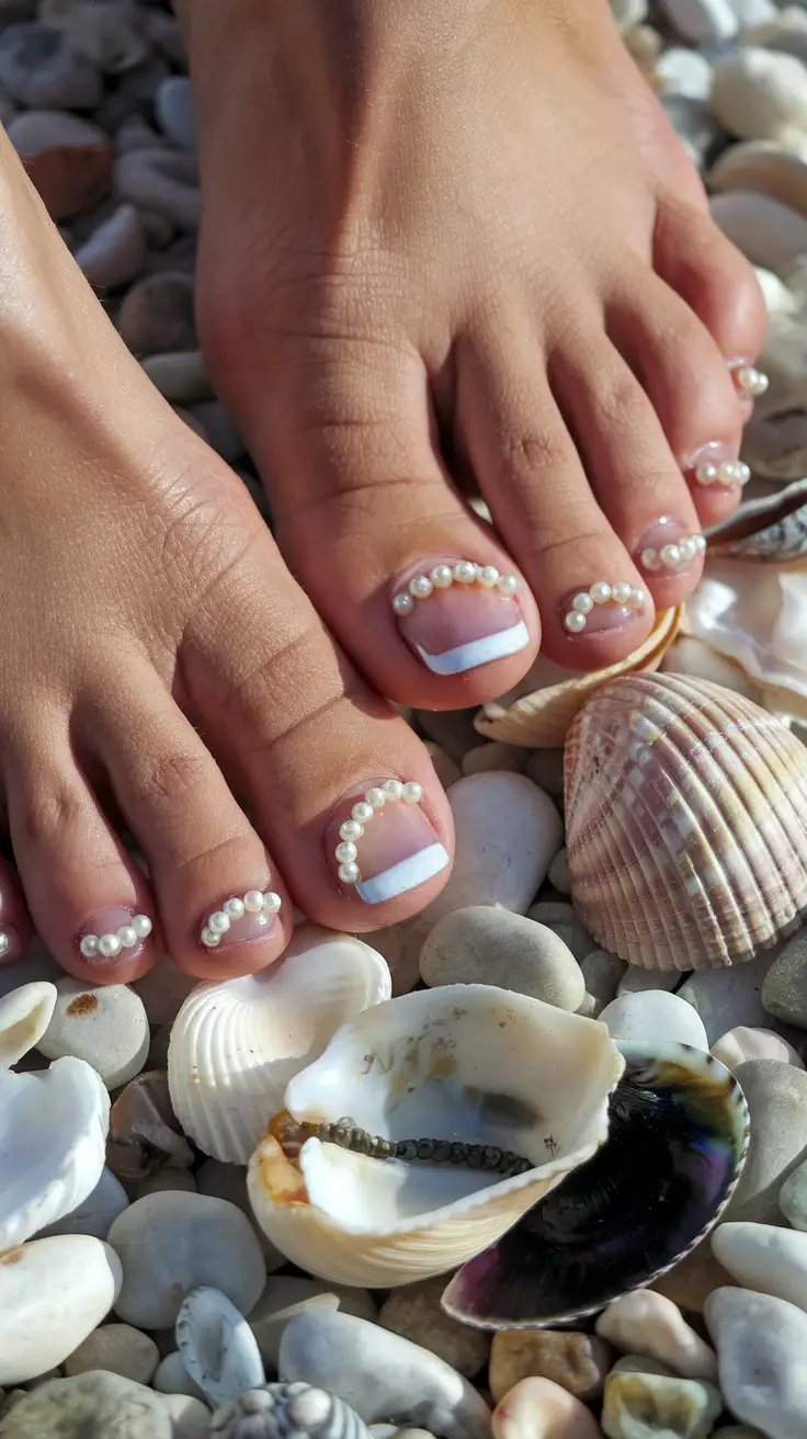 Seashell French Tips (That Give Bougie Beach Energy)