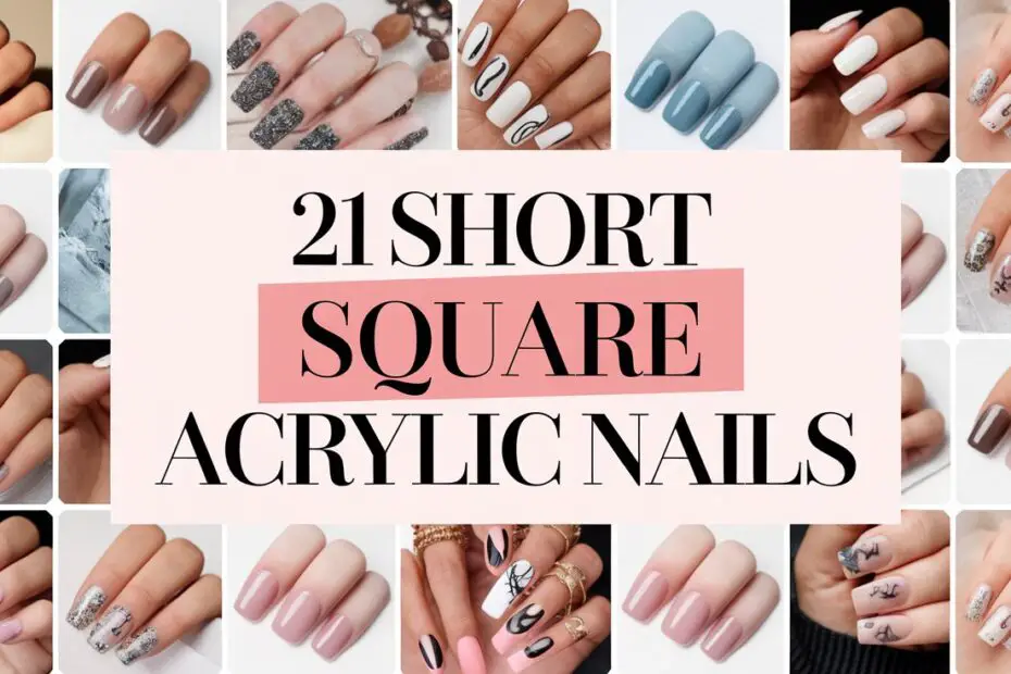 Short Square Acrylic Nails
