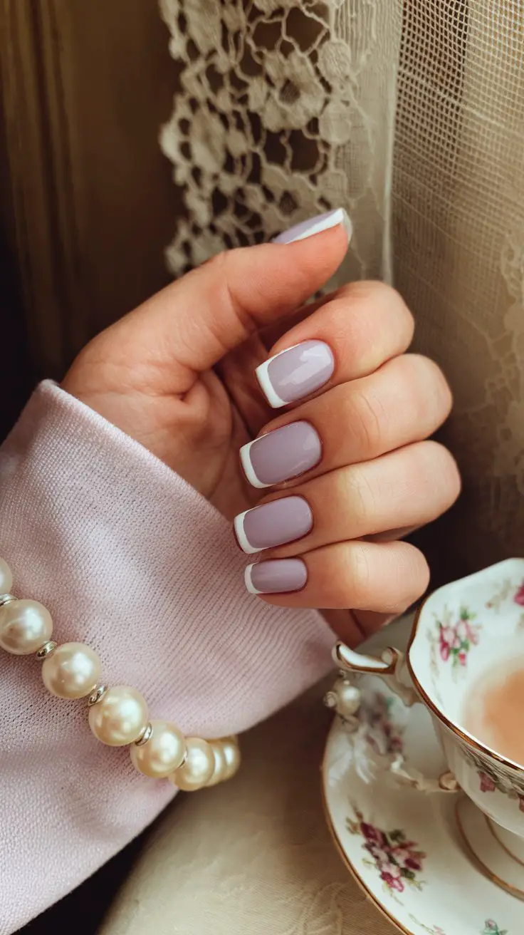 Soft Lavender French Tips (That Say I'm Classy But Make It Gen Z)
