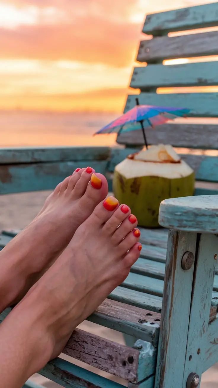 Tropical Sunset Ombre (That Screams Golden Hour Goals)