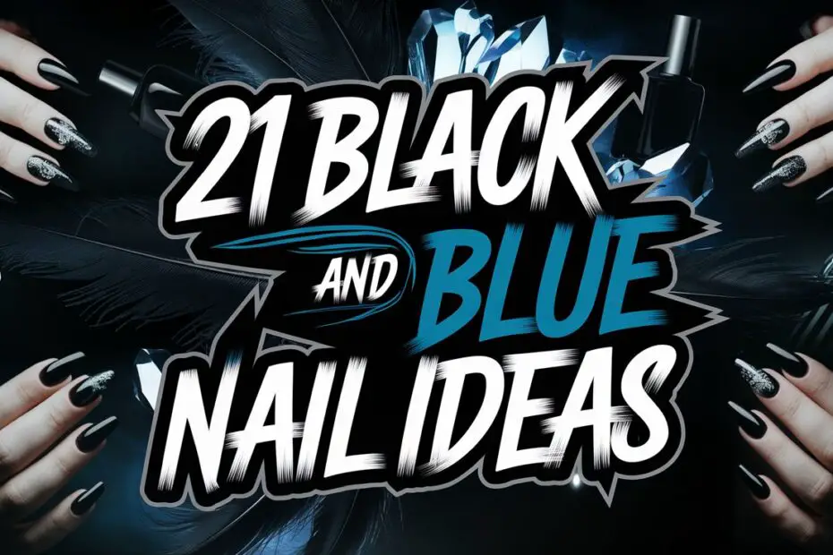 Black and Blue Nail Ideas