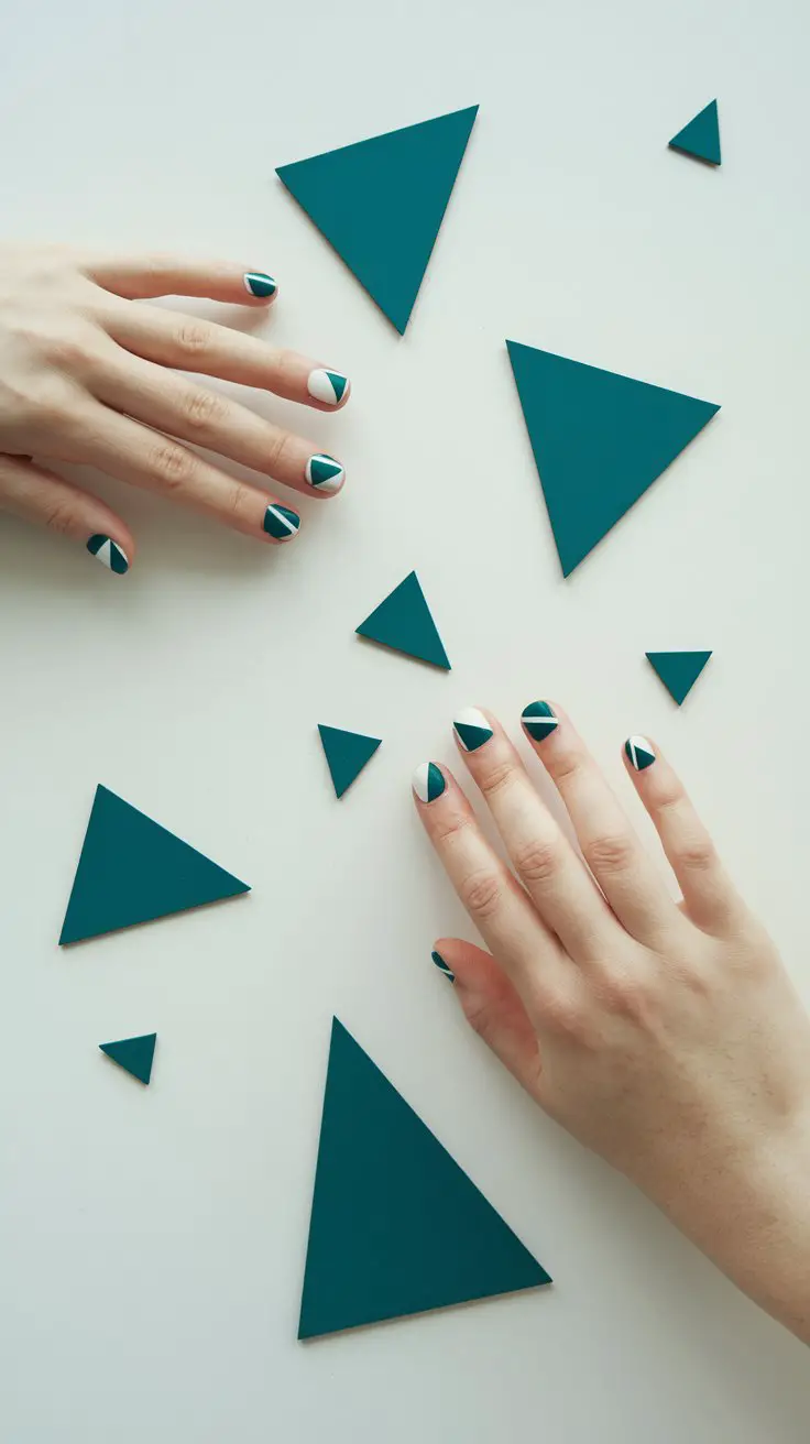 Geometric Teal Triangles (For My Abstract Art Enthusiasts)