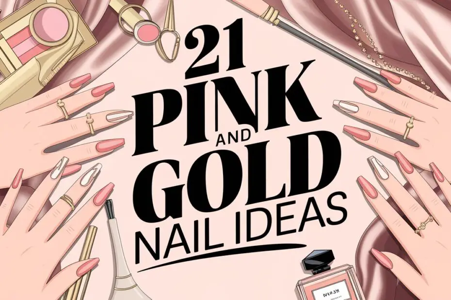 Pink and Gold Nail Ideas