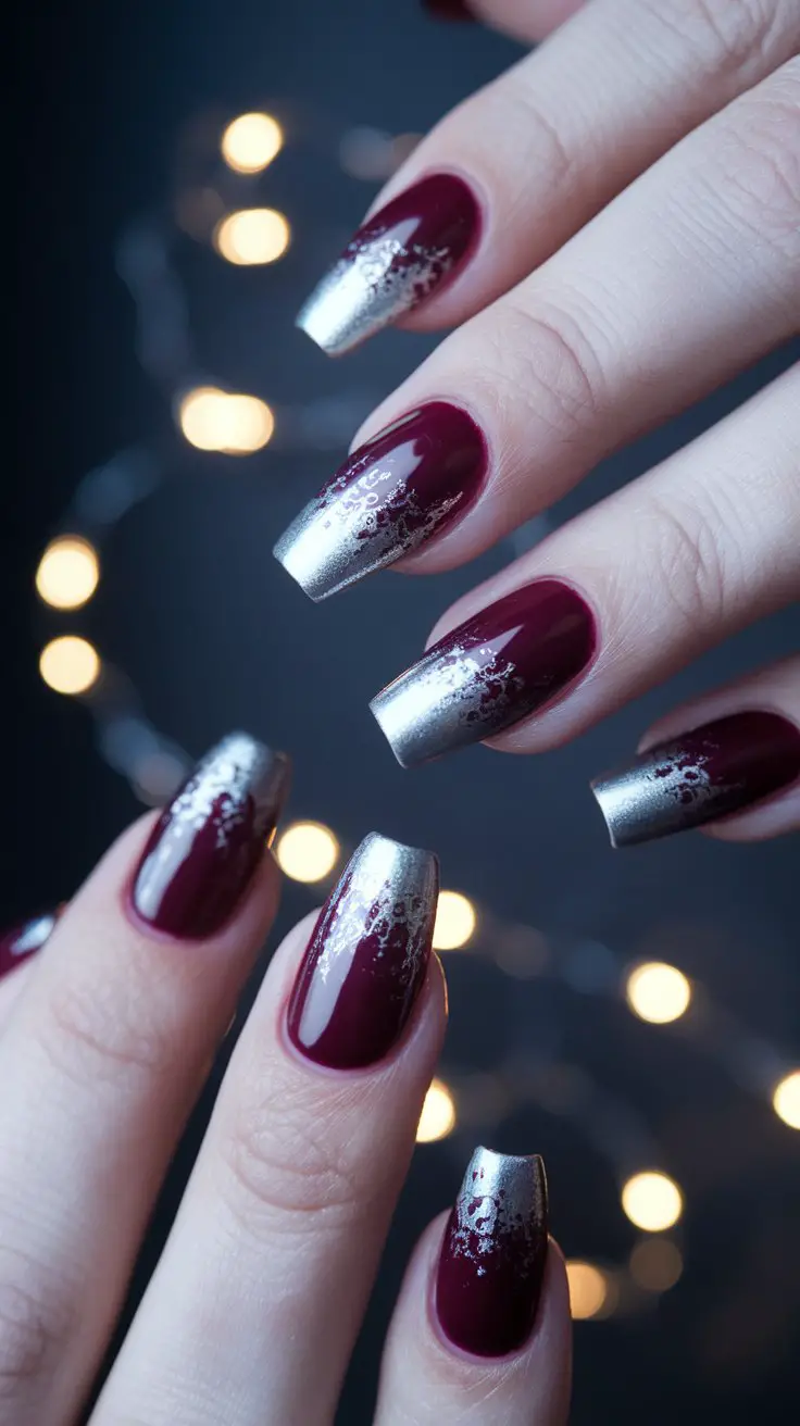 Red Ombré to Silver Gradient (That Looks Like Liquid Fire)