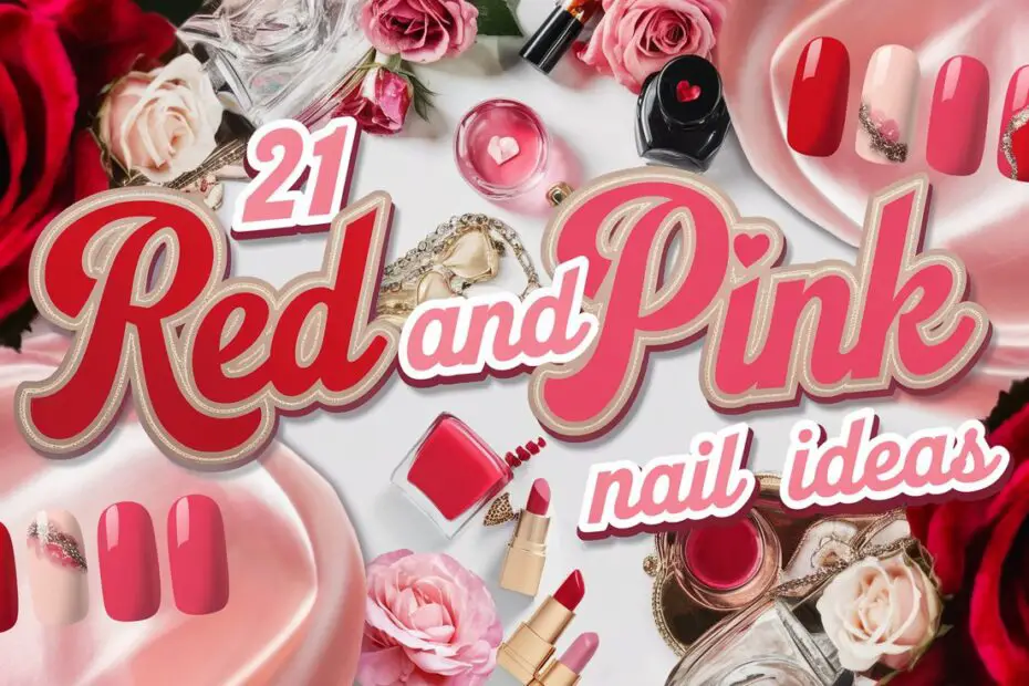 Red and Pink Nail