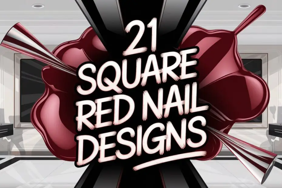Square Red Nail Designs