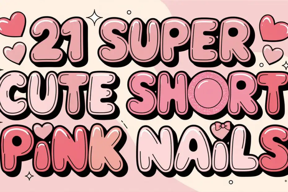 Super Cute Short Pink Nails