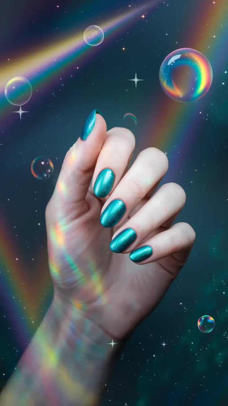 Teal Holographic Dreams (Because Regular Glitter Is For Beginners)
