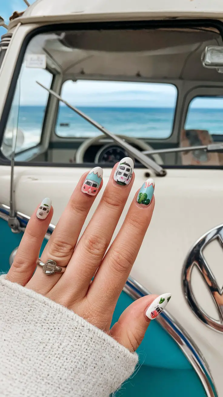 Vintage Van Life Nails (That Scream “Adventure is My Middle Name”)