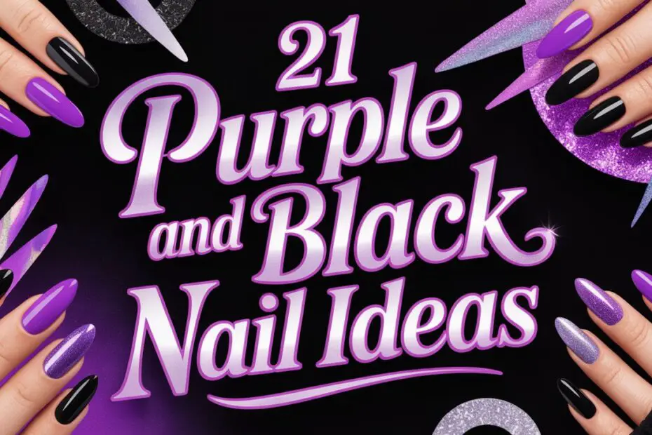 Purple and Black Nail Ideas