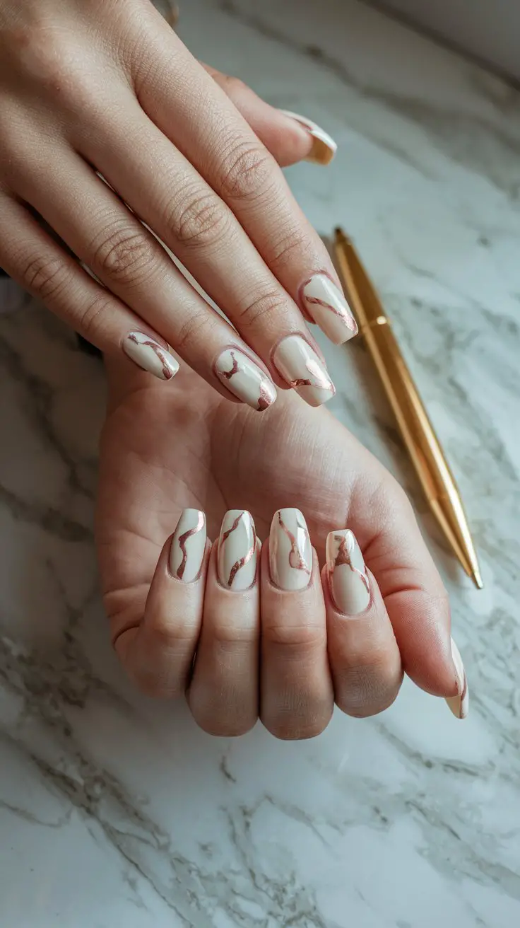 Rose Gold Marble Swirls (For When You’re Feeling Artsy AF)