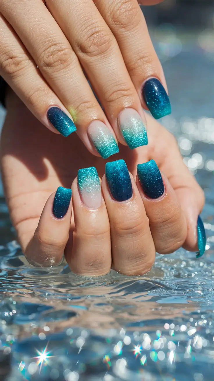 Turquoise with Pearl Accents (That Says “Mermaid Princess”)