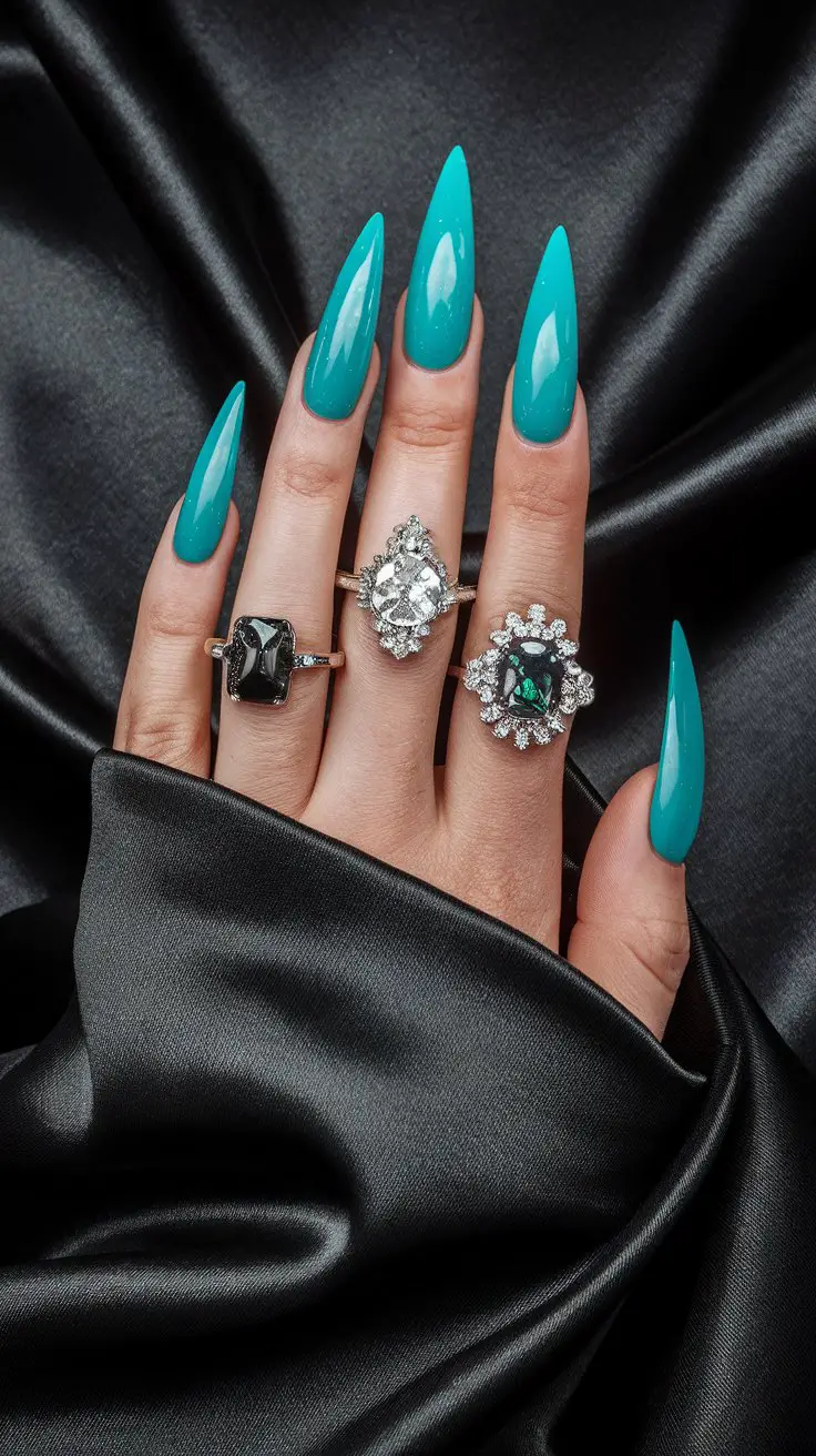 Turquoise Stiletto Shape (That Says “I’m Not Here to Play”)