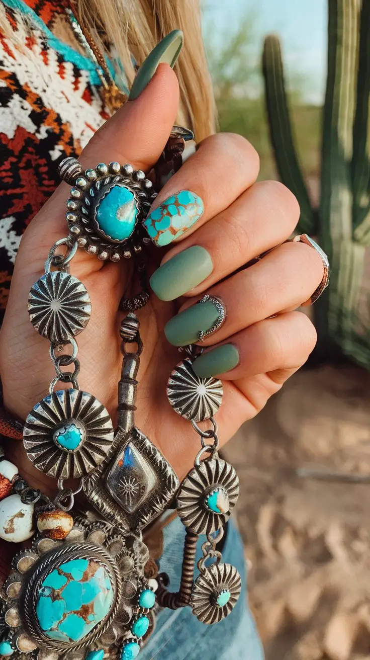 Turquoise Stone Accent (Because Nothing Says Southwest Like This Gorgeous Blue)