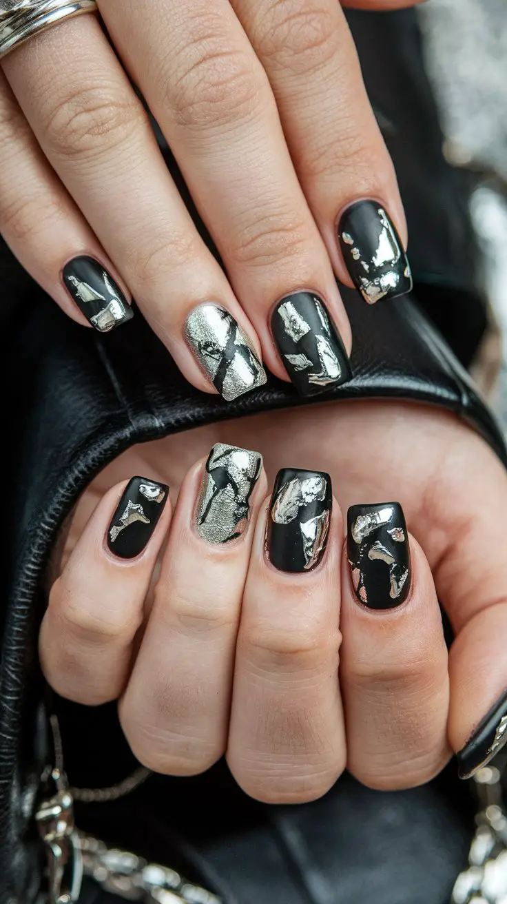 Black Base with Silver Foil Accents (That Are Giving Expensive Vibes)