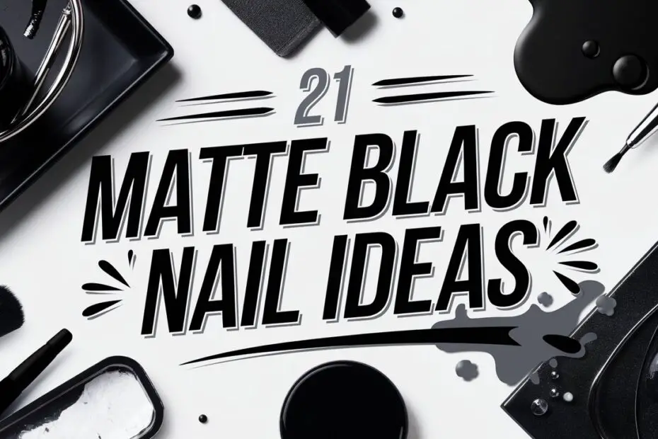 Matte Black Nail Ideas