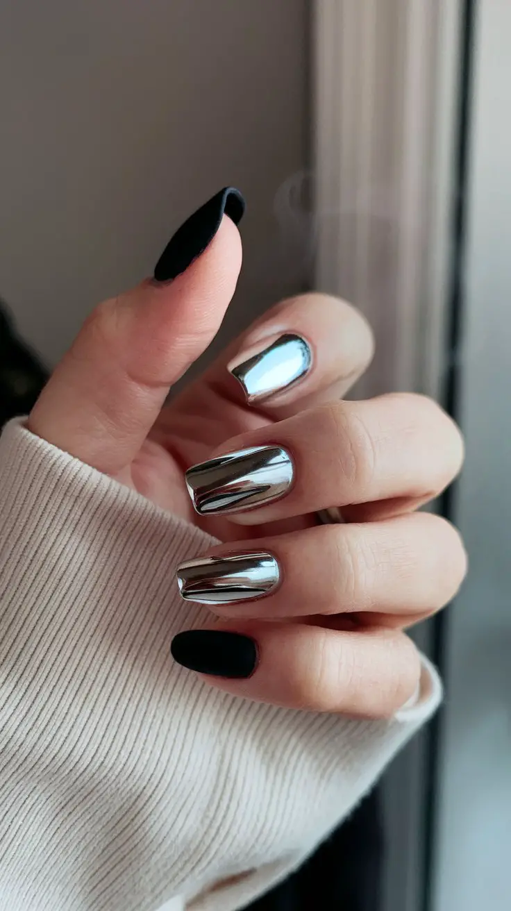 Matte Black with Silver Chrome Tips (That Give Off Major Boss Energy)