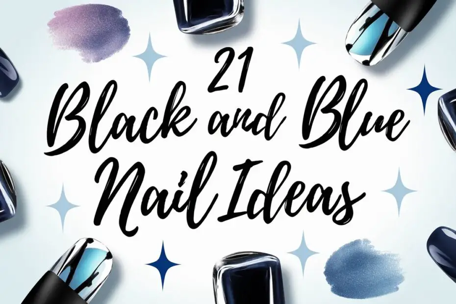 Black and Blue Nail Ideas