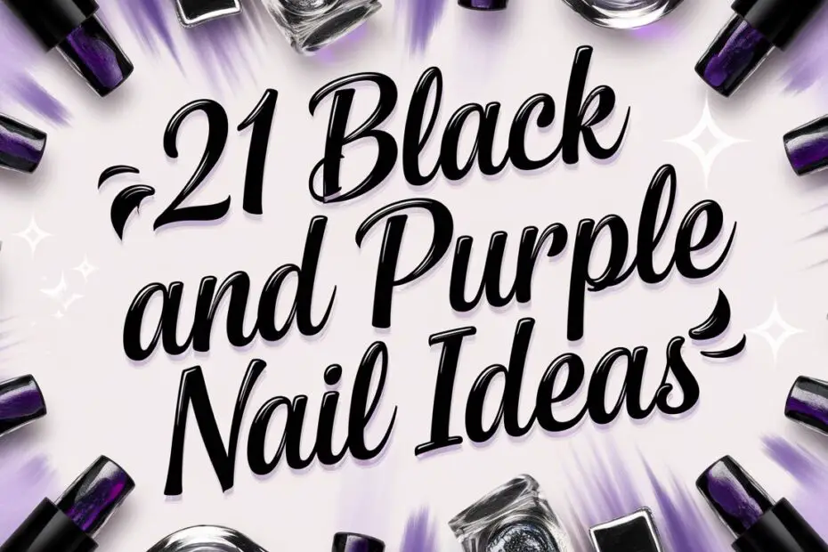 Black and Purple Nail Ideas
