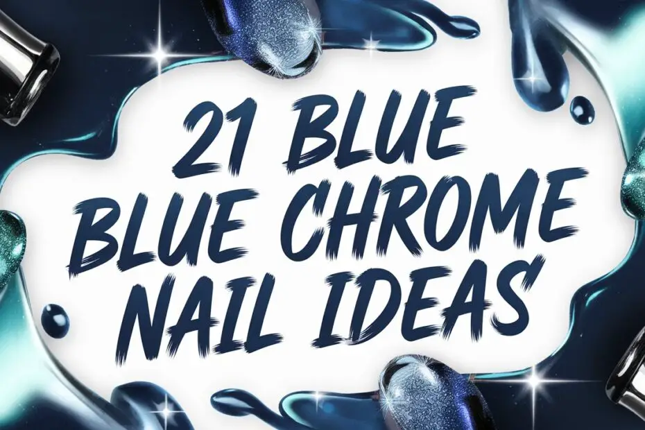 Blue Chrome Nails