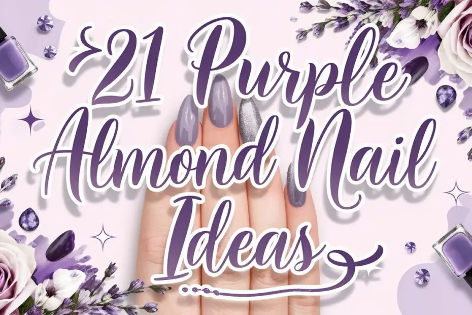 Purple Almond Nail Ideas