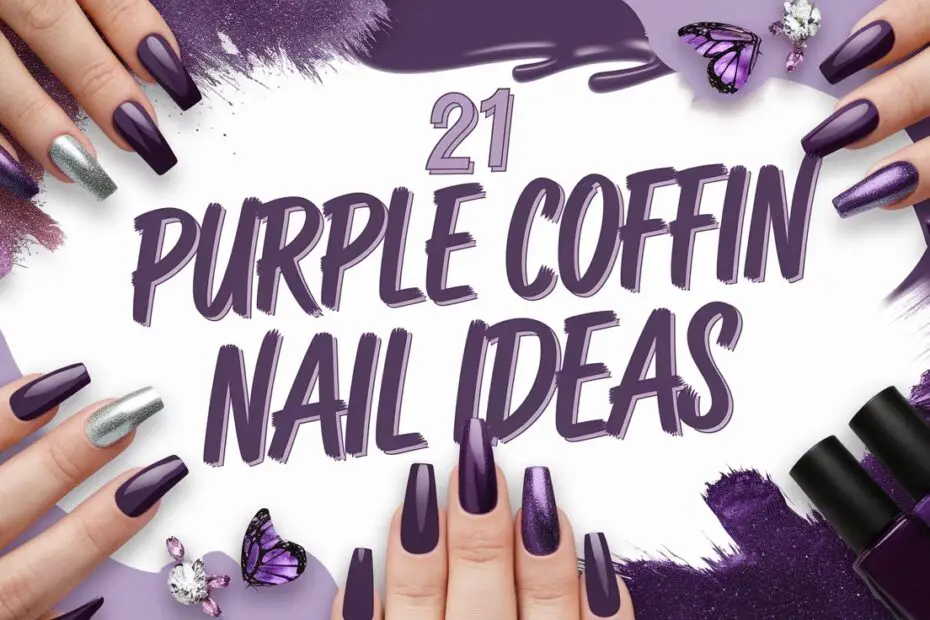 Purple Coffin Nail Ideas