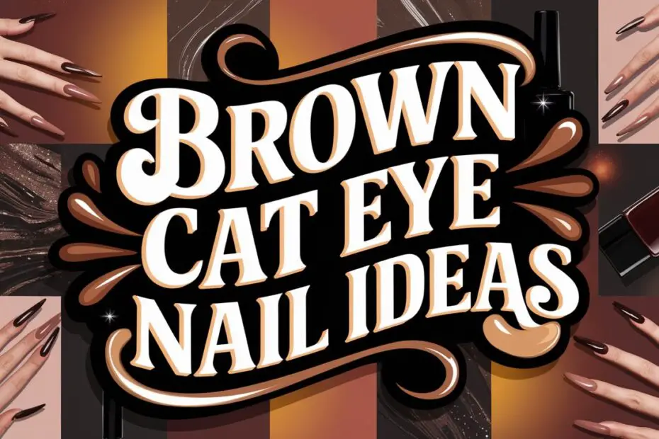 Brown Cat Eye Nails