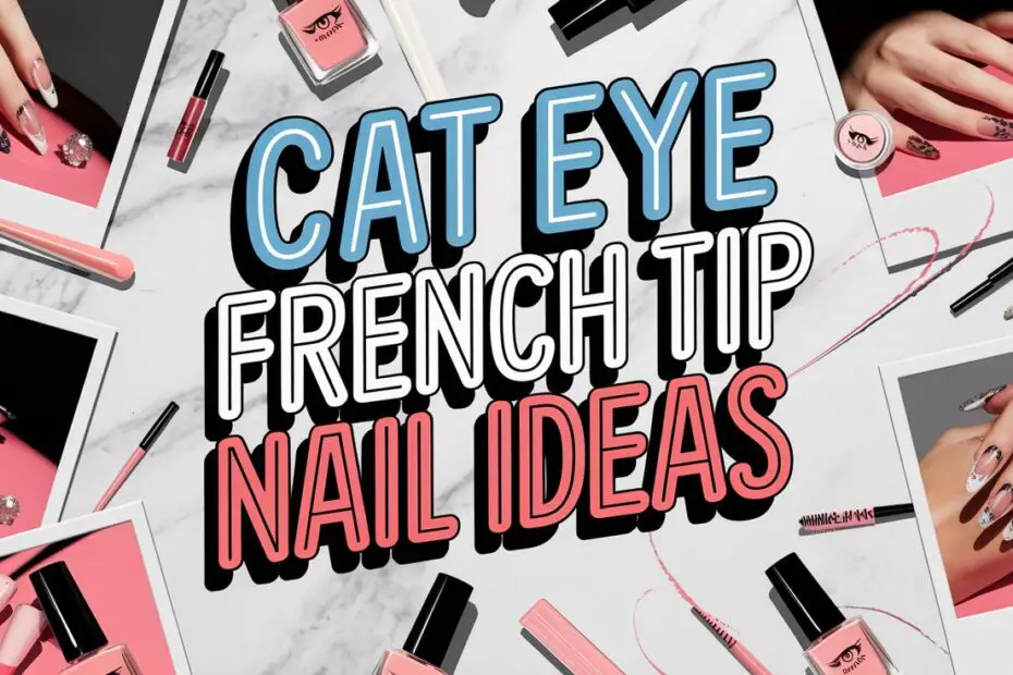 Cat Eye French Tip Nails