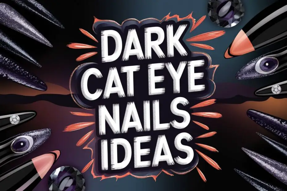 Dark Cat Eye Nails
