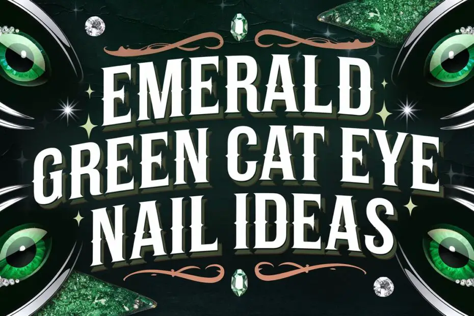 Emerald Green Cat Eye Nails