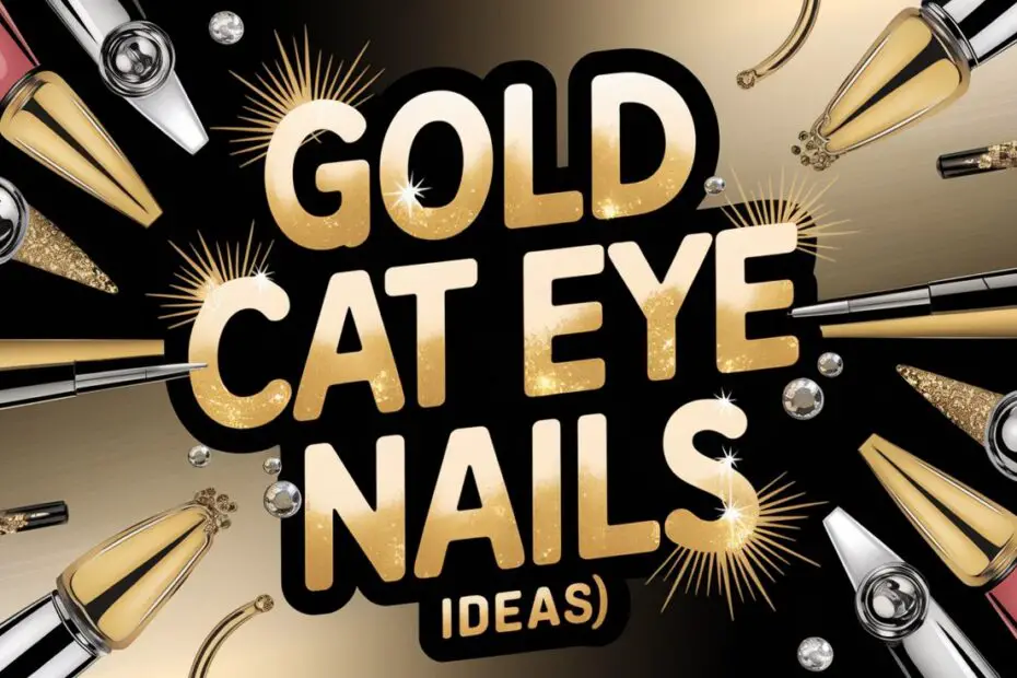 Gold Cat Eye Nails