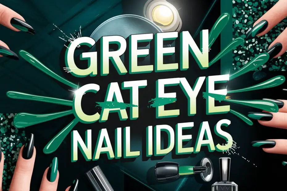 Green Cat Eye Nails