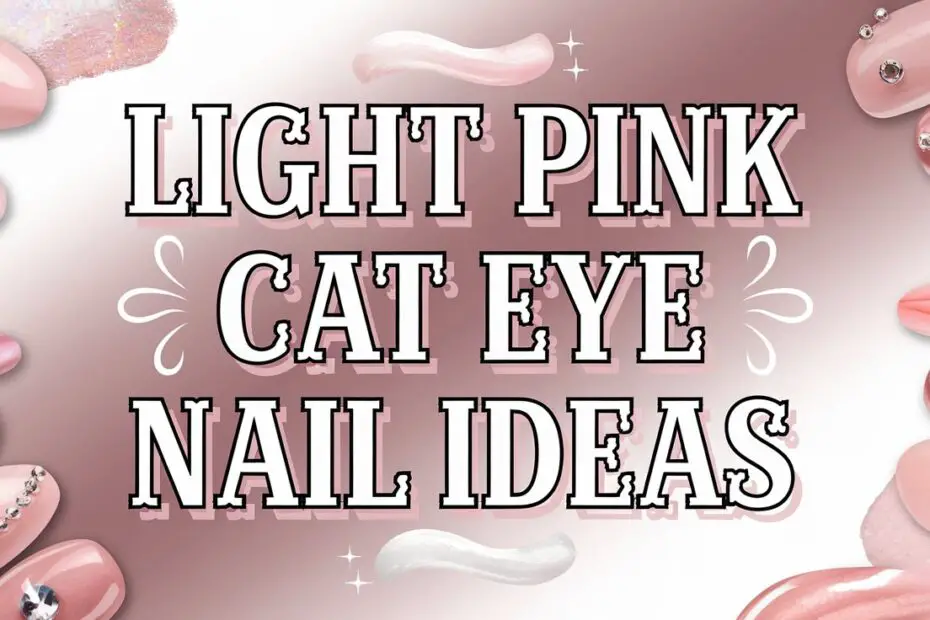Light Pink Cat Eye Nails