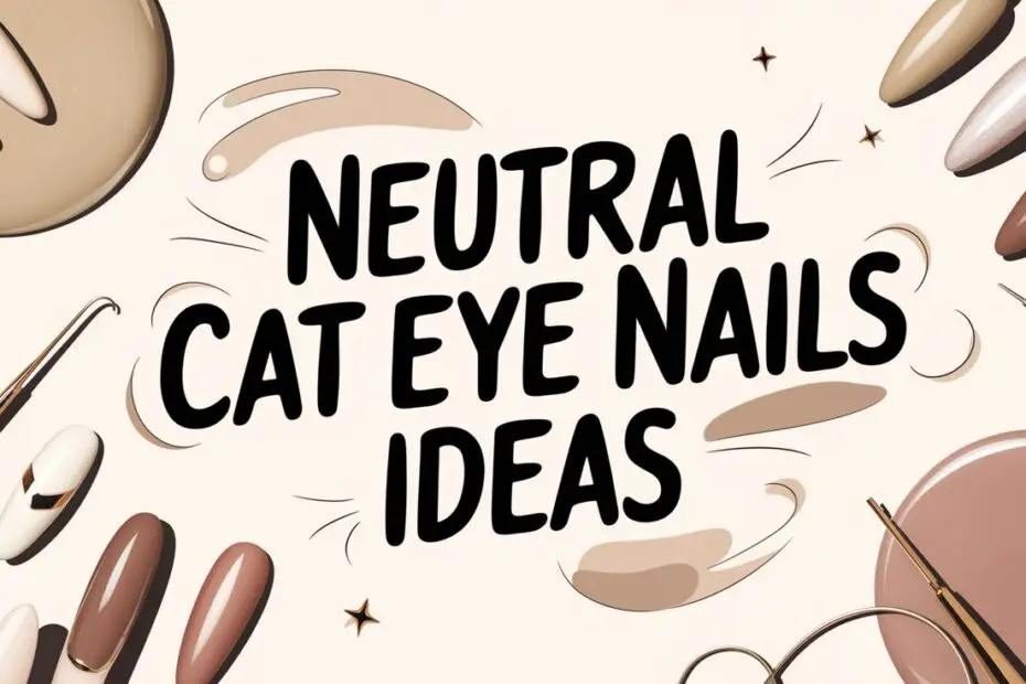 Neutral Cat Eye Nails